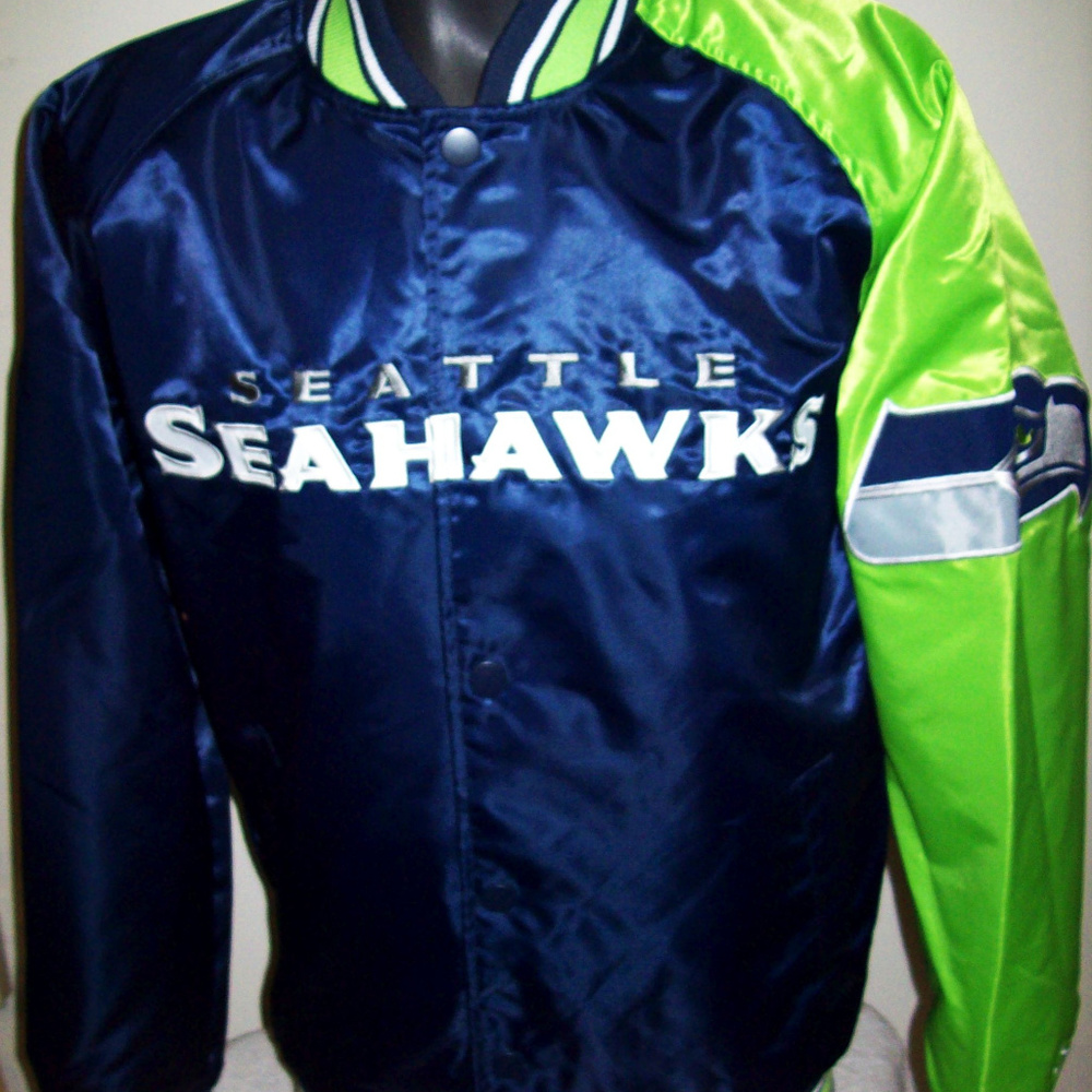 SEATTLE SEAHAWKS Starter Dugout Summer/Fall Jacket - Picture 1 of 8
